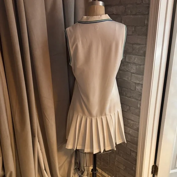 Tory Sport White Pleated tennis Dress - Picture 3 of 5